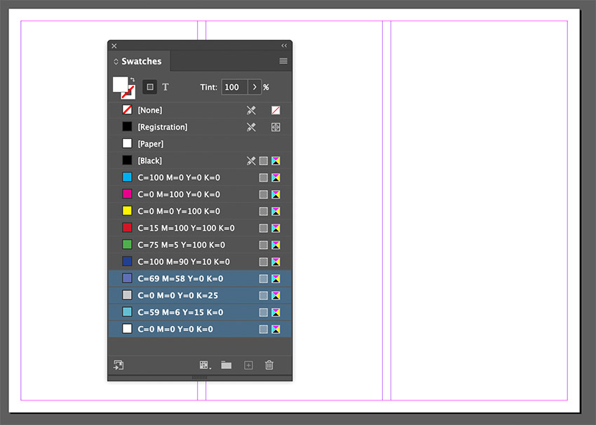 indesign swatches