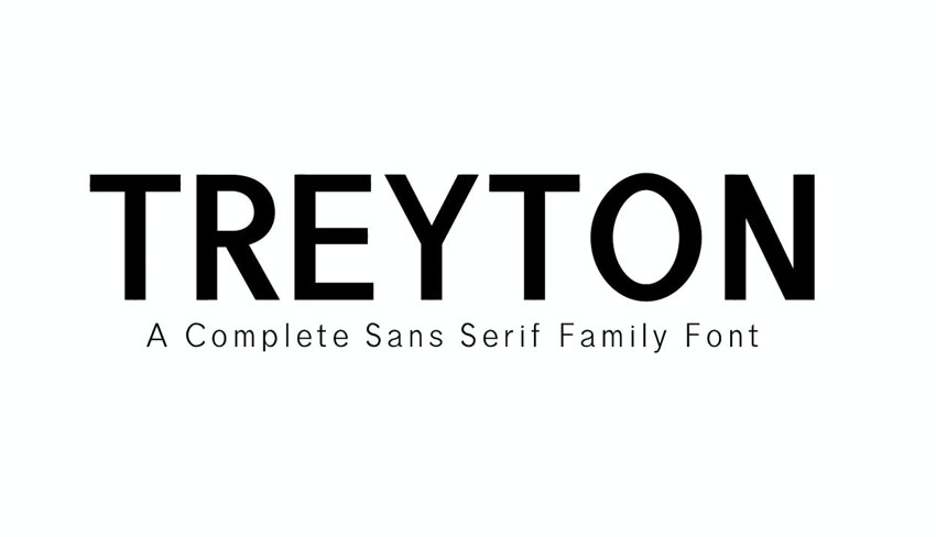 Treyton Sans Serif Font Family