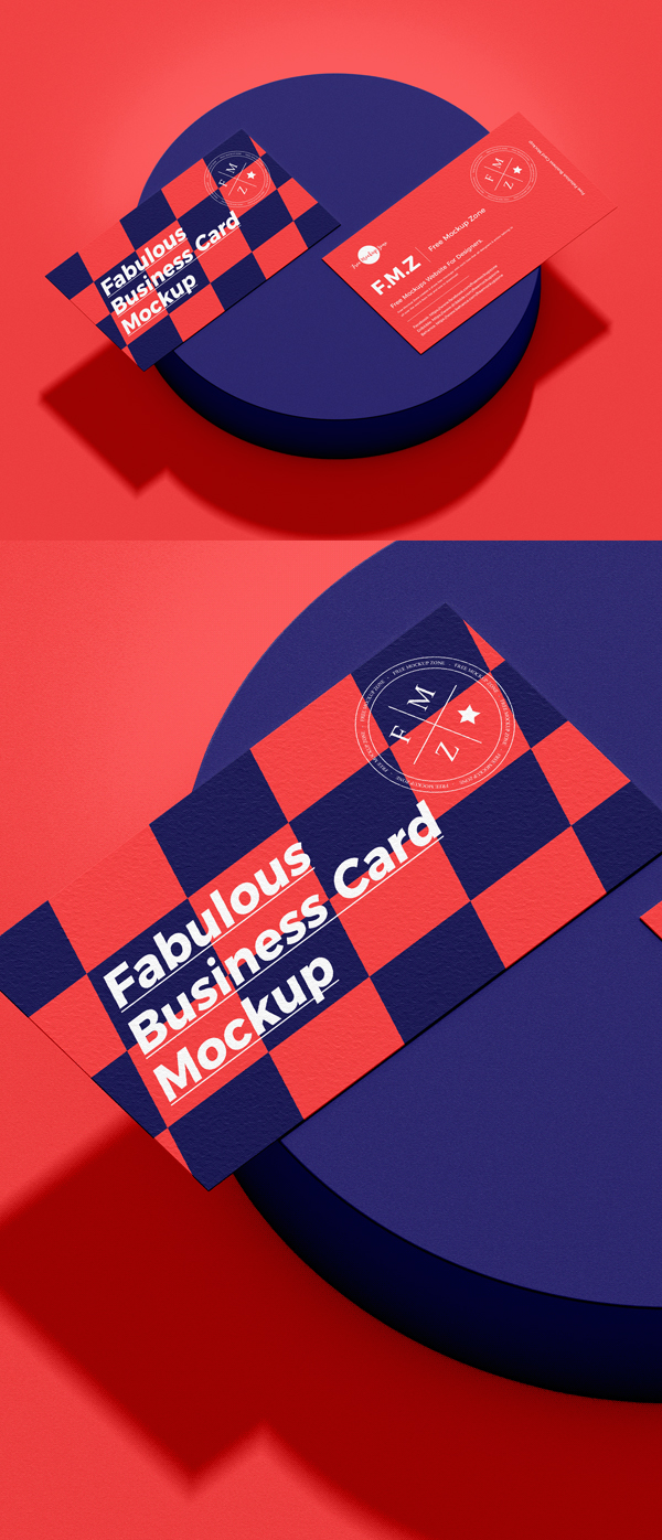 Free Fabulous Business Card Mockup