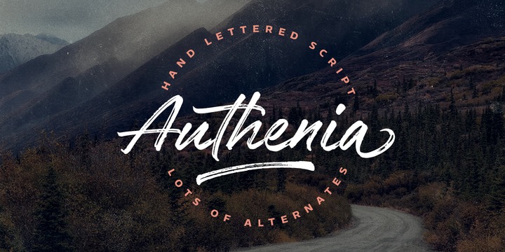 handwritten fonts authenia