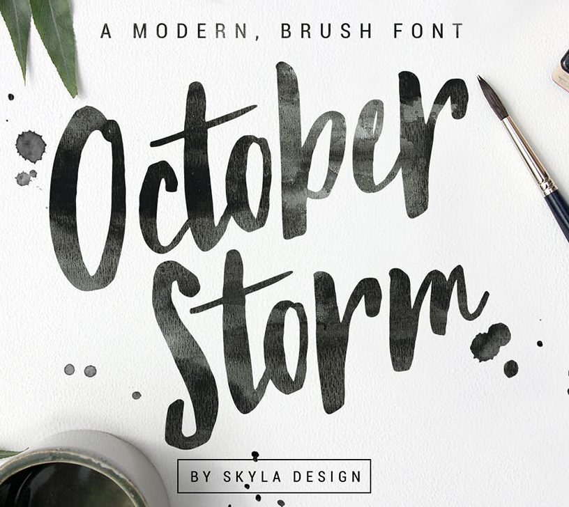 handwritten fonts october storm