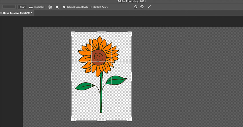 Photoshop SVG Crop Sunflower