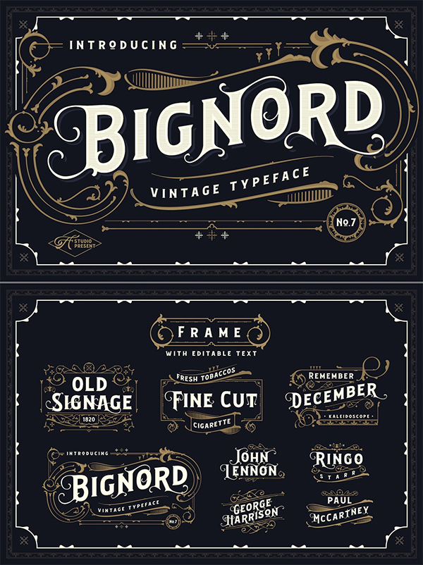 Bignord - Vintage Typeface