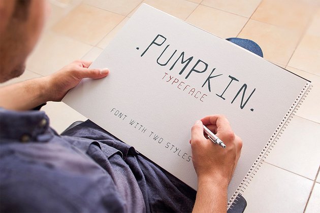 Pumpkin Script Typeface 