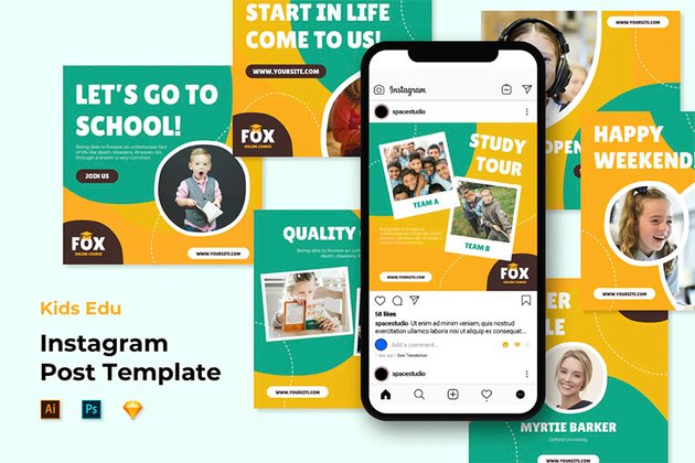 Instagram Page Layout Templates for Educators