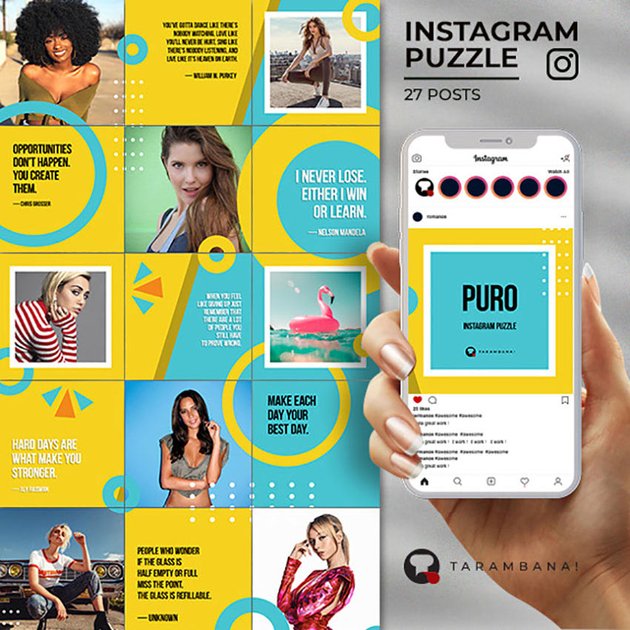 Puro - Instagram Grid Template