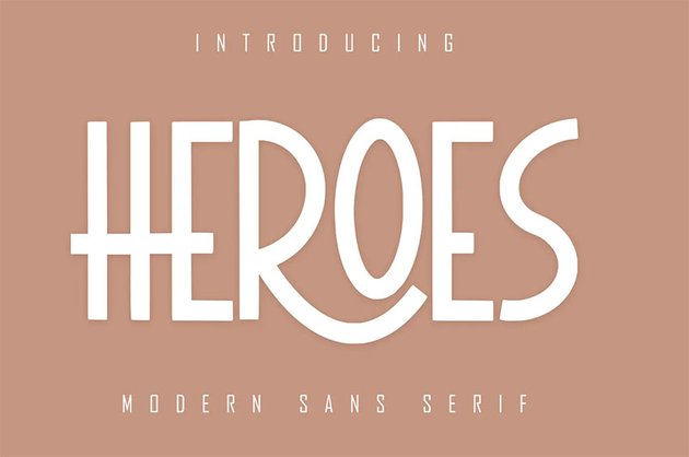 HEROES Bold Sans Serif Fonts