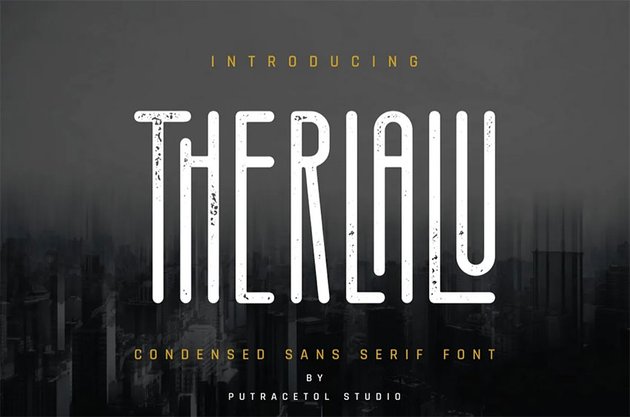 Therlalu - Condensed Sans Serif Font