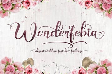 Wonderfebia - Wedding Script Font 