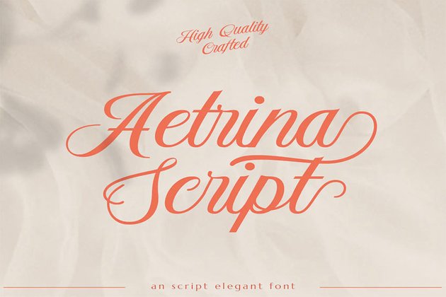 Aetrina Elegant Display | Wedding Font