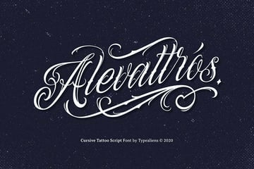 Alevattros - lettering tattoo font