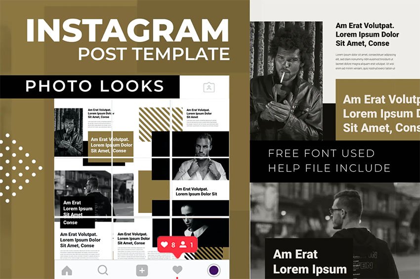 Photo Looks | Instagram Photo Grid Template