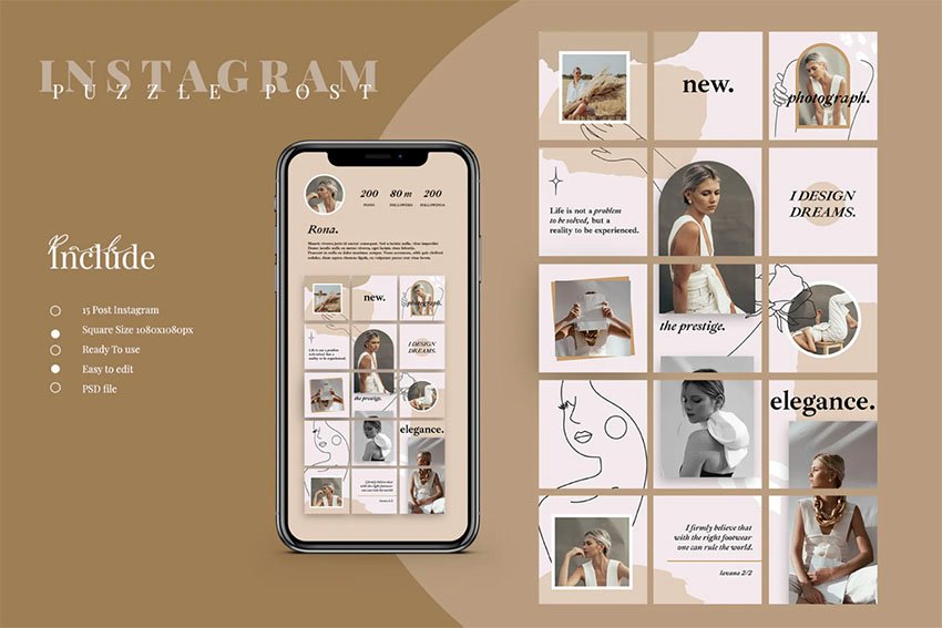 Instagram Grid Planner Template