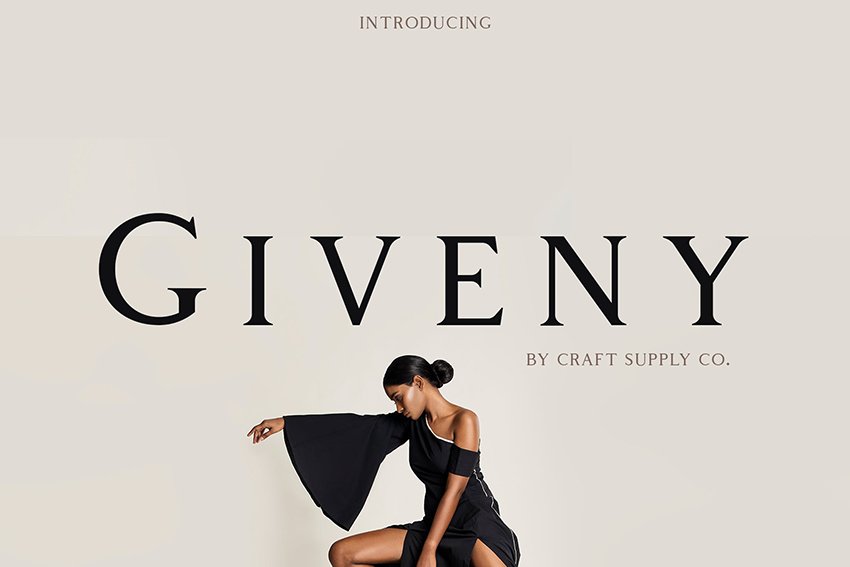 Classy serif font giveny multilingual logo greeting cards  fancy classy elegant stylish