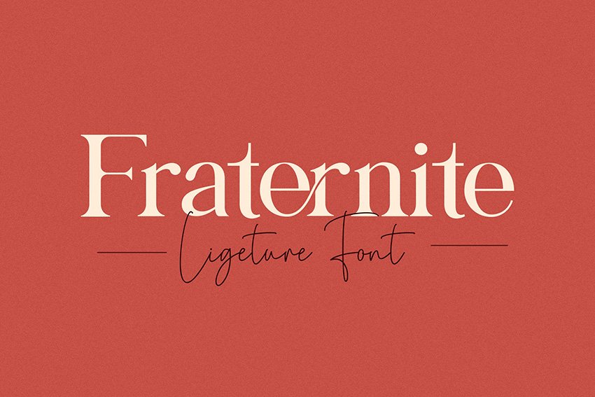 fraternite serif font similar to Garamond logo headline modern branding