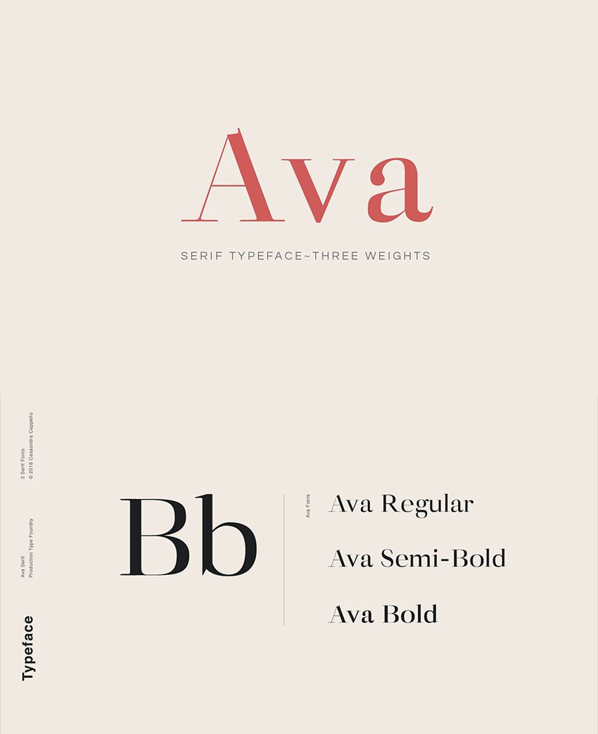 ava classy font similar garamond print design