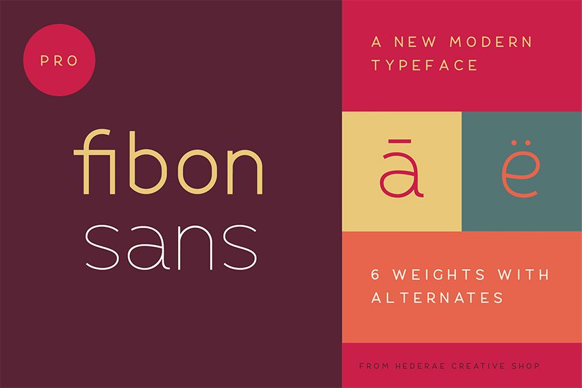 fibon sand font family pair with garamond