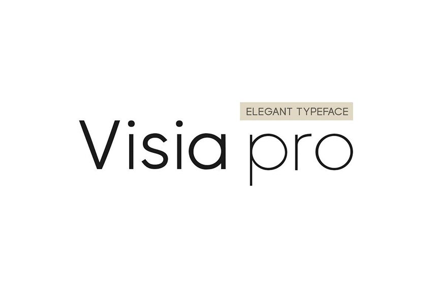 visia pro san serif typeface complimentary to garamond