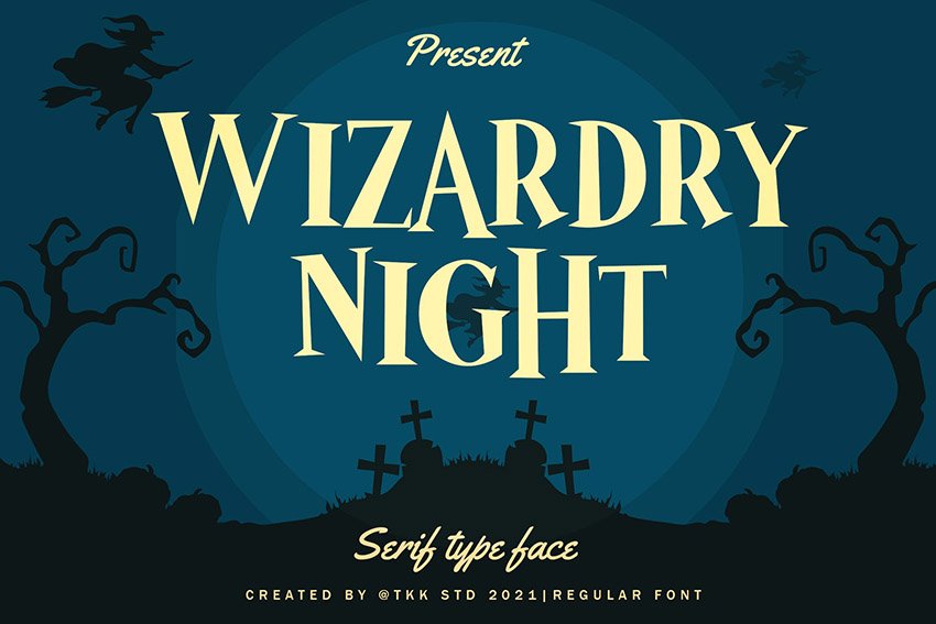 Wizardry Night - Mystery Movie Font
