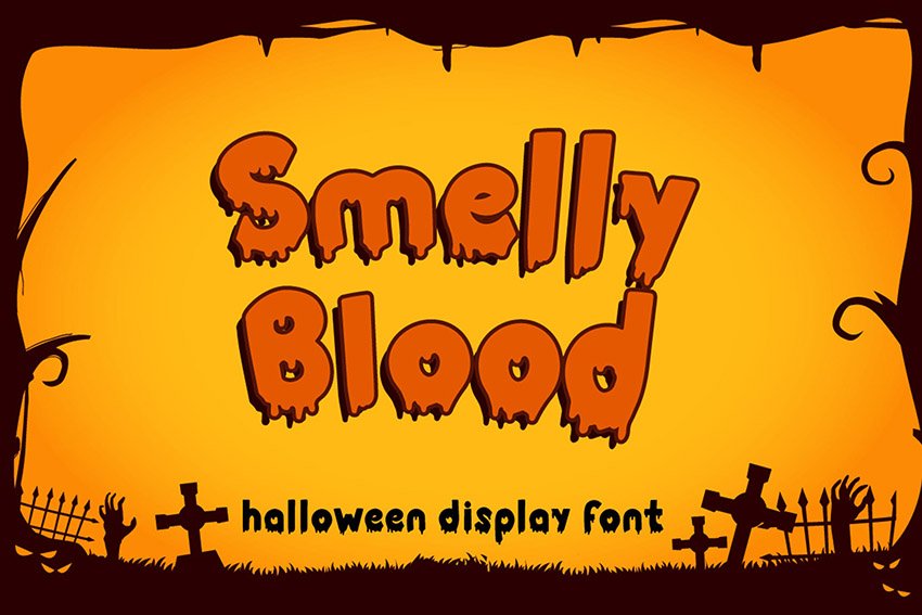 Smelly Blood - Halloween Font
