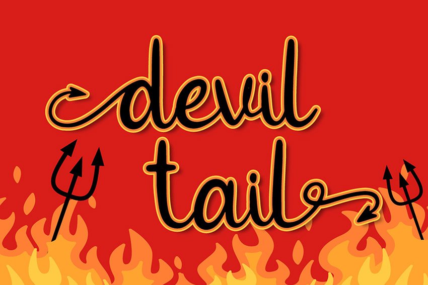 Devil Tail - Halloween Font