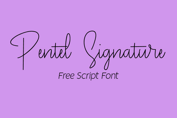 Pentel Signature Free Font