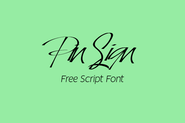 Pin Sign Script Free Font