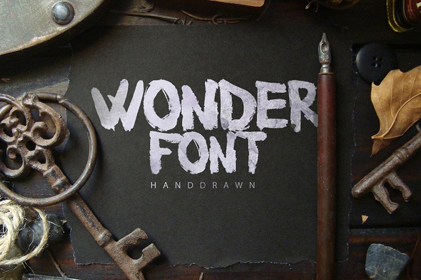 Wonderfont Brush Typeface 
