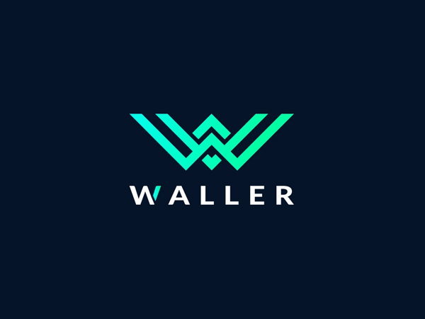 W Letter Logo Mark For WALLER by Bipol Hossan Free Font