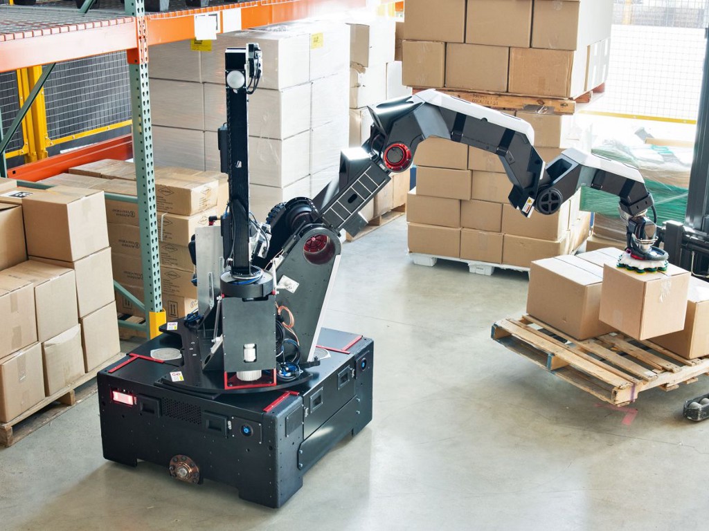 Boston Dynamics’ Stretch, a modern warehouse robot.