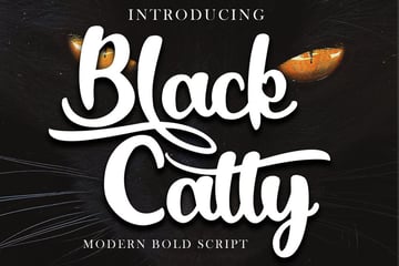 Black Catty Bold Script
