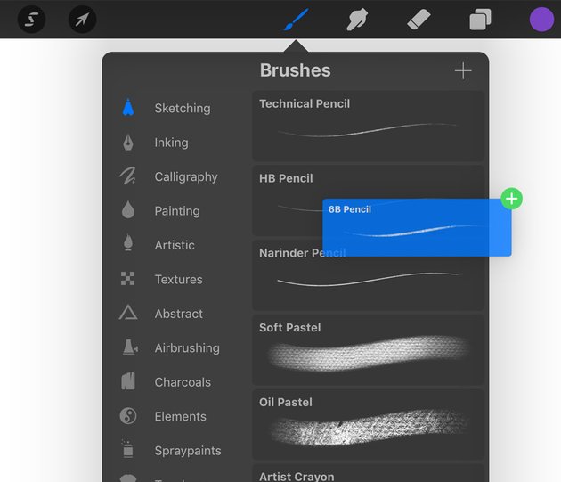 Rearranging Procreate Brushes