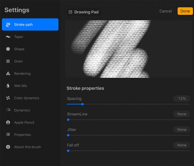 Procreate Stroke Path