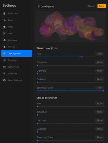 Procreate Color Dynamics