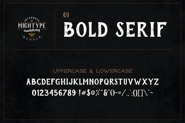 Bold Serif Hand Lettering Font