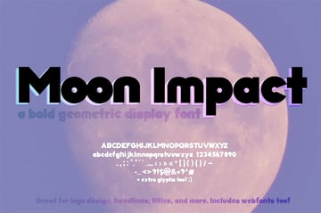 Moon Impact Big Bold Fonts