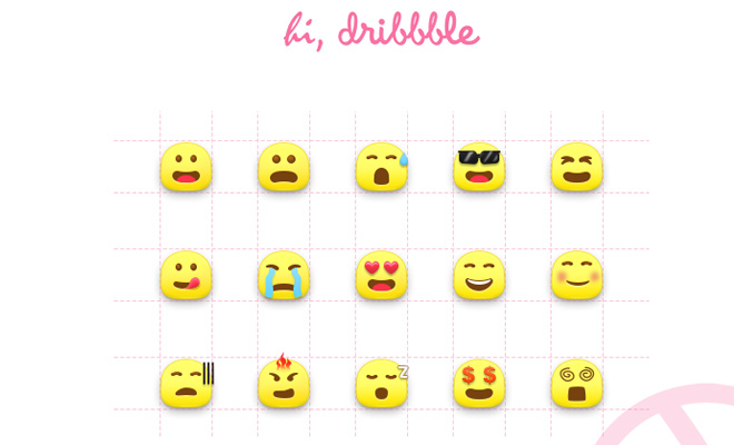 hi dribbble pudgy smiley