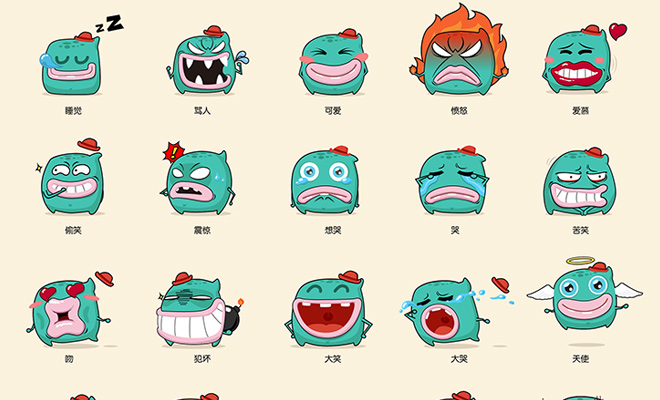 green monster emoji iconset