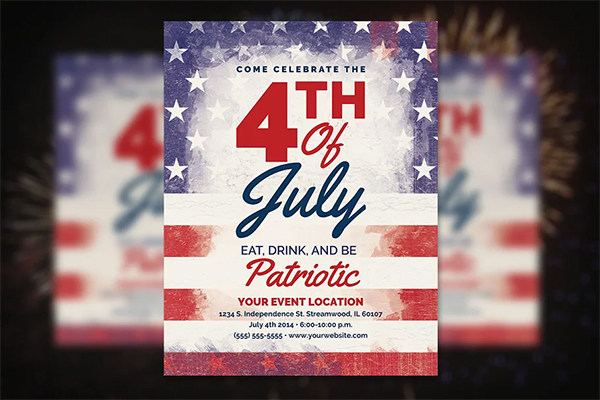 4th of July Party Flyer Template