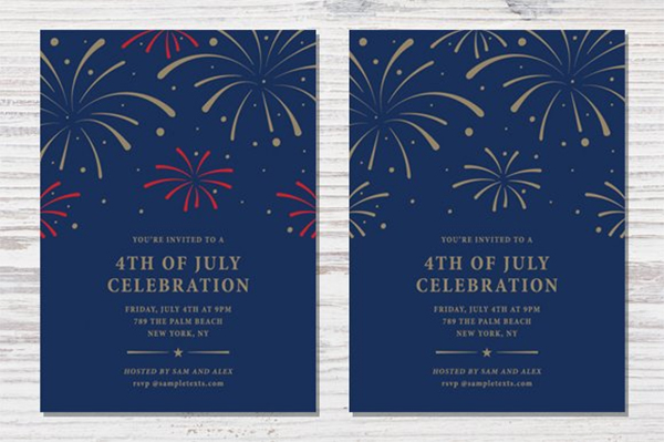 Fourth of July Invitation Template