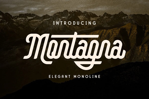 Montagna Monoline Free Font