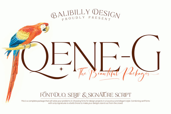 Qene-G Signature Script Free Font