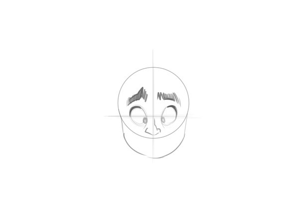 draw a cartoon face tutorial