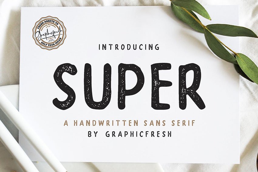 SUPER - A Handwritten Sans Serif