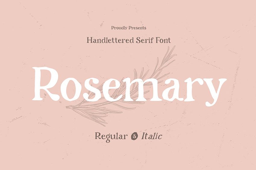 Rosemary - Handlettered Serif Font