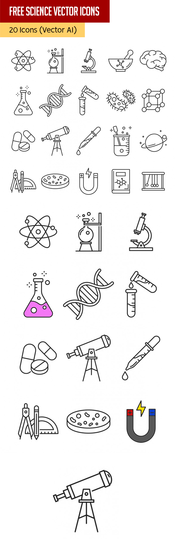 20 Science Vector Icons