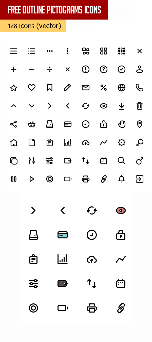 Free Popular Outline Icons