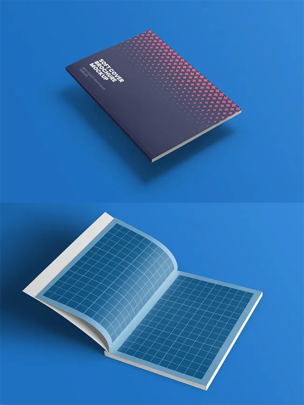 Softcover Brochure Mockup Free PSD