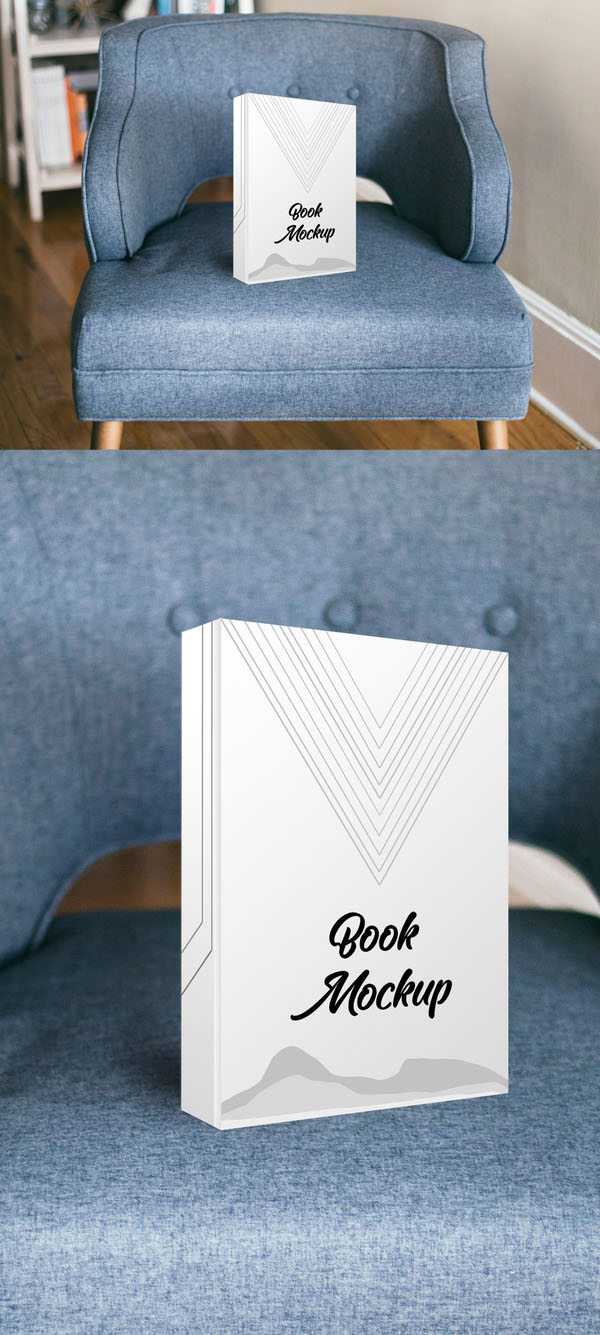 Realistic Book Cover Mockup Free PSD Free Font