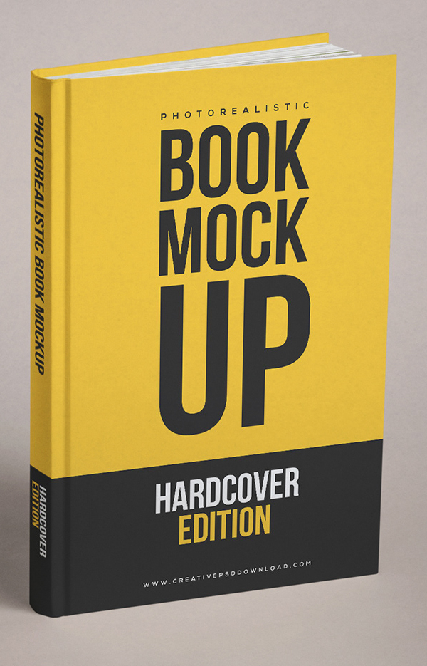 Free Realistic Book Cover Free PSD Mockup Free Font